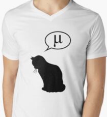 Physics Cat and Friction Coefficient Men's V-Neck T-Shirt