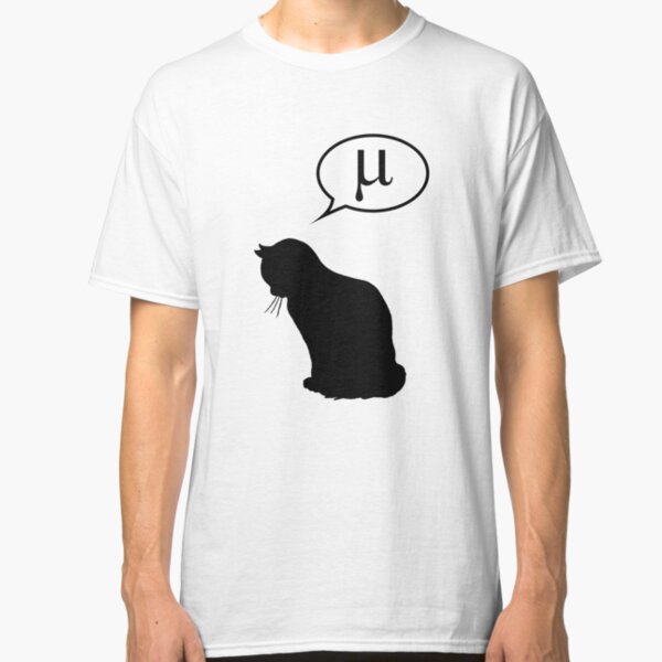 Physics Cat and Friction Coefficient Classic T-Shirt