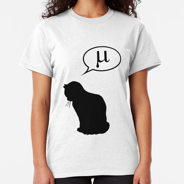 Physics Cat and Friction Coefficient Classic T-Shirt