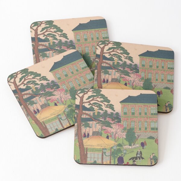 Item preview, 1881 Vintage Japanese Woodblock print of Ueno Park, Tokyo designed and sold by bellatierra.