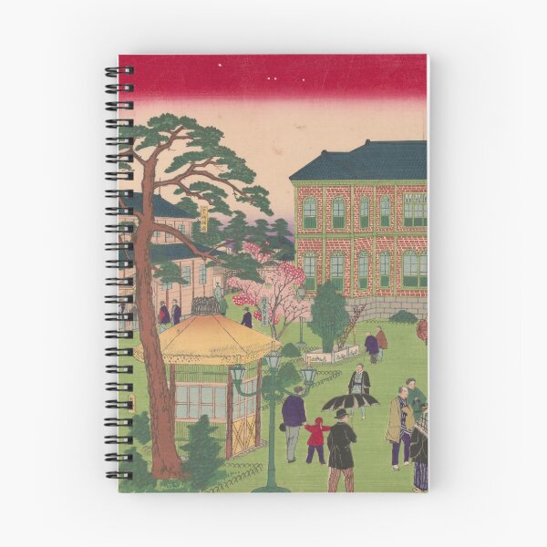 Item preview, 1881 Vintage Japanese Woodblock print of Ueno Park, Tokyo designed and sold by bellatierra.