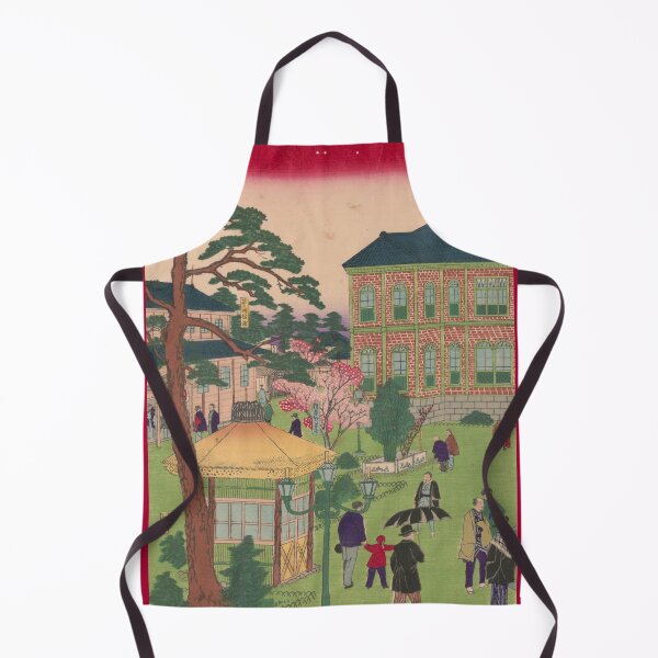 Item preview, 1881 Vintage Japanese Woodblock print of Ueno Park, Tokyo designed and sold by bellatierra.