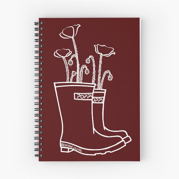 Item preview, Poppy White Lineart Rain Boot designed and sold by Krystal  Thomas.