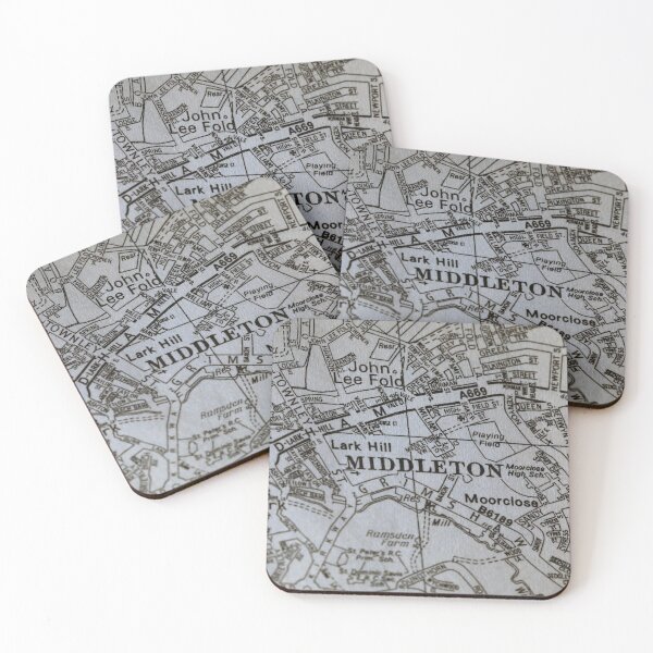 Item preview, Middleton, Oldham, Manchester, Town Centre, North West England map designed and sold by Local gifts from HotpixUK .