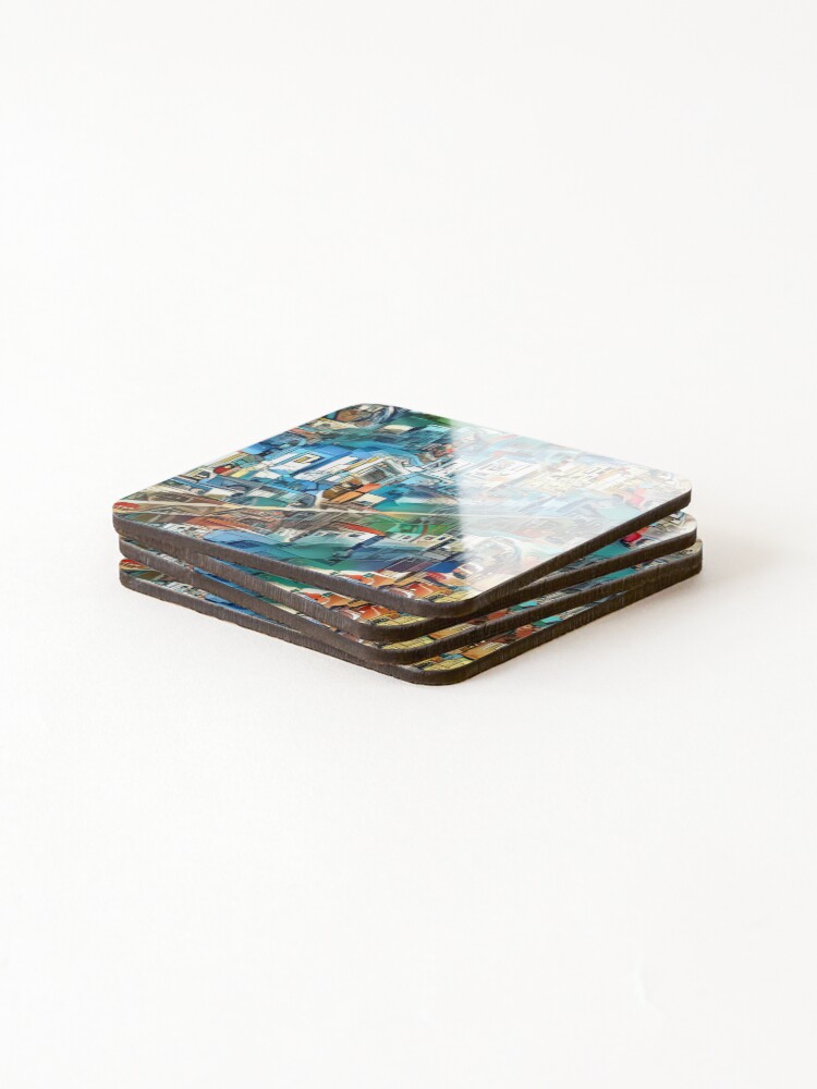 Thumbnail 4 of 5, Coasters (Set of 4), Abstract Cityscape designed and sold by IssyDesigns.