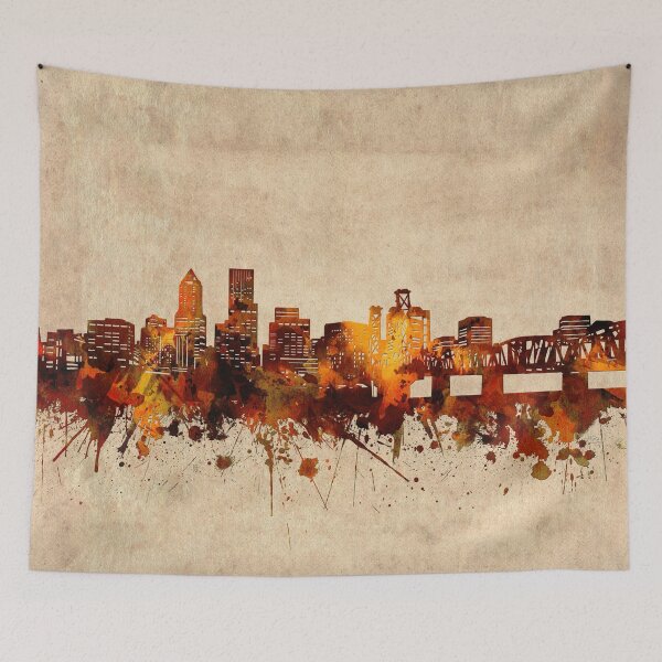 Item preview, portland skyline vintage designed and sold by BekimART2.