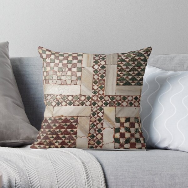 Italian Tiles: Ca' d'Oro Mosaic Floor Throw Pillow