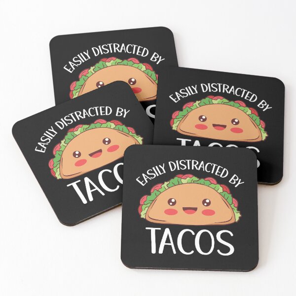 Item preview, Easily Distracted By Tacos Cute Kawaii  designed and sold by OnepixArt.