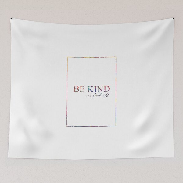 Item preview, BE KIND OR FUCK OFF 539 Watercolor Map Yoga Quote designed and sold by vividpixelusa.