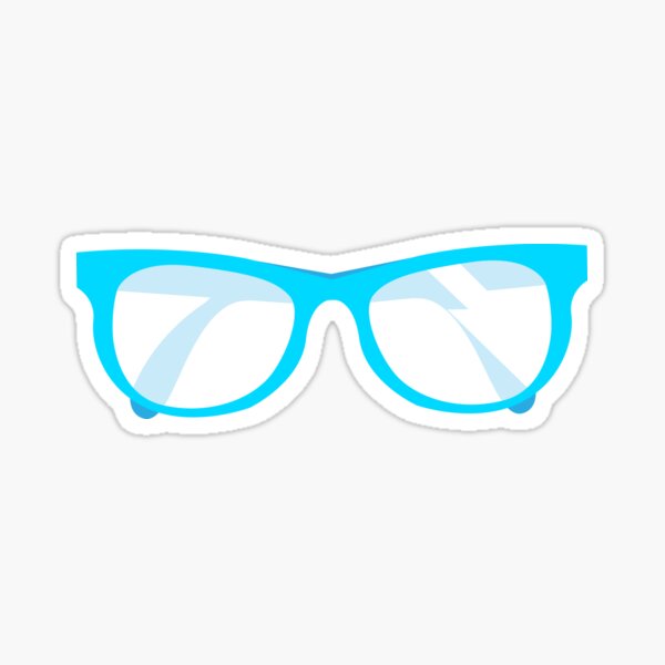 Blue Glasses Sticker