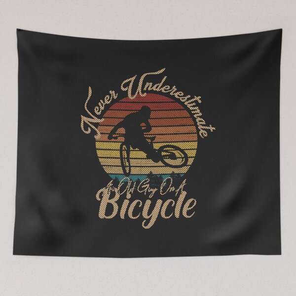 Item preview, Never Underestimate An Old Guy On A Bicycle designed and sold by Thevulcano.