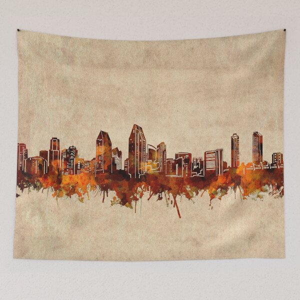 Item preview, san diego skyline vintage designed and sold by BekimART2.