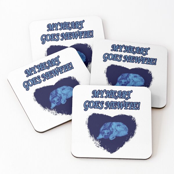 Item preview, Newfoundland Dog Heart Goes Newfie Blue  designed and sold by Moonyflower.