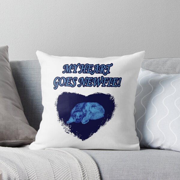 Item preview, Newfoundland Dog Heart Goes Newfie Blue  designed and sold by Moonyflower.
