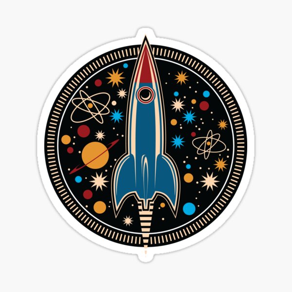 Item preview, Galaxy Retro Rocket designed and sold by wickedpretty.