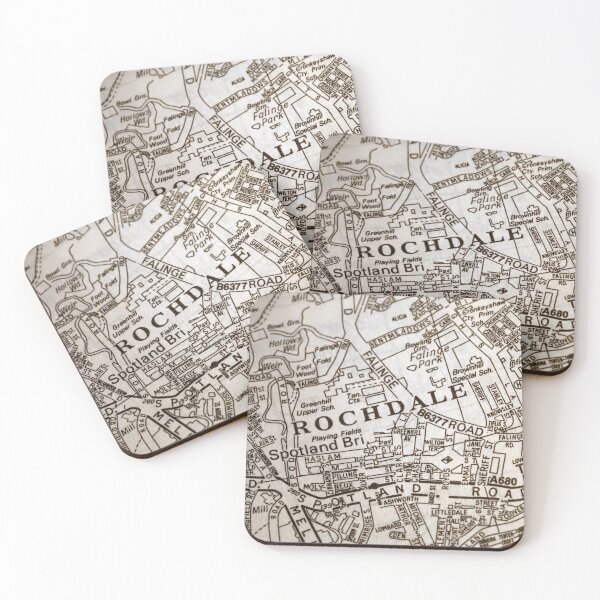 Item preview, Rochdale, Manchester, Lancs Map designed and sold by Local gifts from HotpixUK .