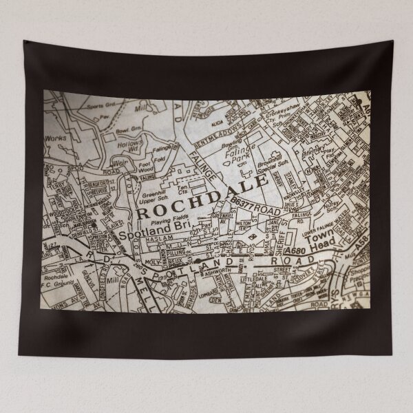 Item preview, Rochdale, Manchester, Lancs Map designed and sold by Local gifts from HotpixUK .