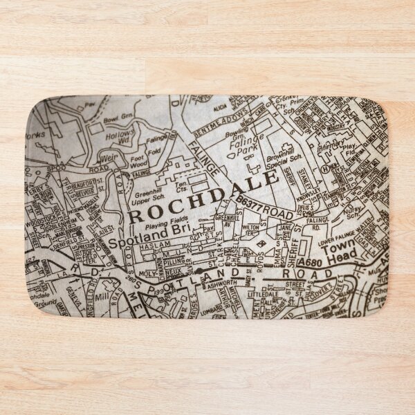 Item preview, Rochdale, Manchester, Lancs Map designed and sold by Local gifts from HotpixUK .