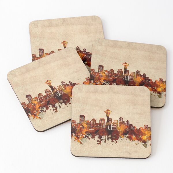 Item preview, seattle skyline vintage designed and sold by BekimART2.