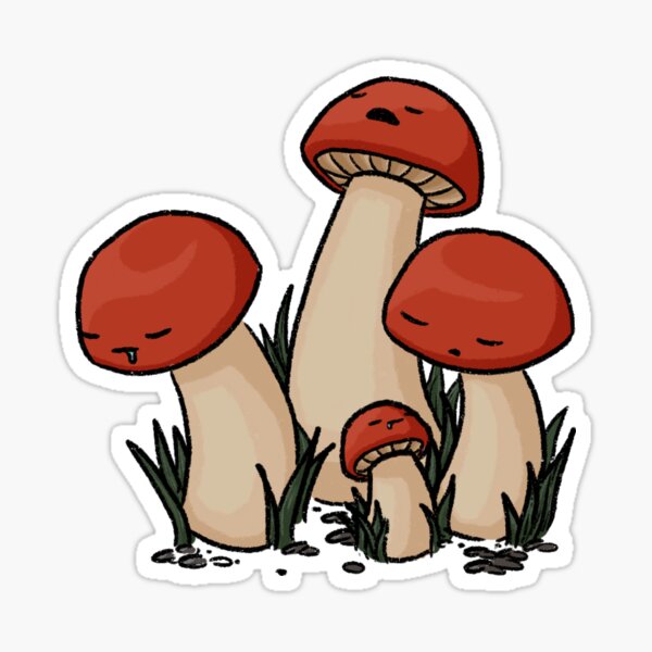 Sleepy Mushroom Sticker