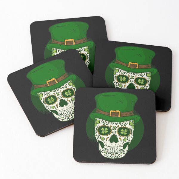 Item preview, st patricks mexican sugar skull designed and sold by Gossip Rag.