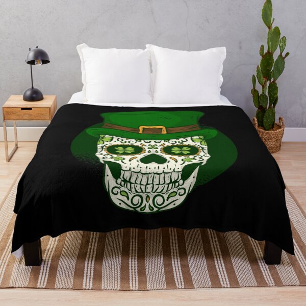 Item preview, st patricks mexican sugar skull designed and sold by Gossip Rag.