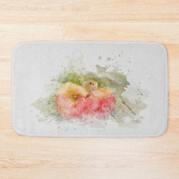 Artikelvorschau, Ernte Maus in einem Apfel-Aquarell-Foto. entworfen und verkauft von Jane Stanley Photography.