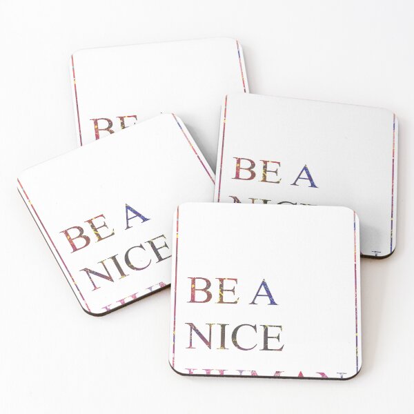 Item preview, BE A NICE HUMAN 533 Watercolor Map Yoga Quote Defi designed and sold by vividpixelusa.