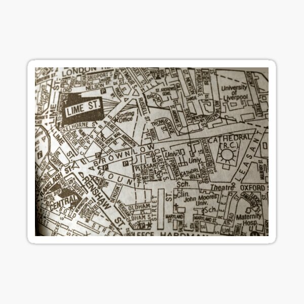Item preview, Liverpool Lime Street, Merseyside map designed and sold by Local gifts from HotpixUK .