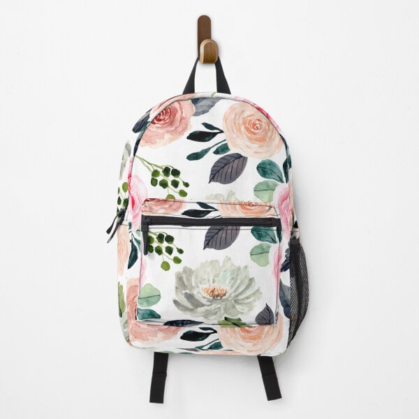 Item preview, Peach Gray and Pink Floral Watercolor designed and sold by thekyngsqueen.