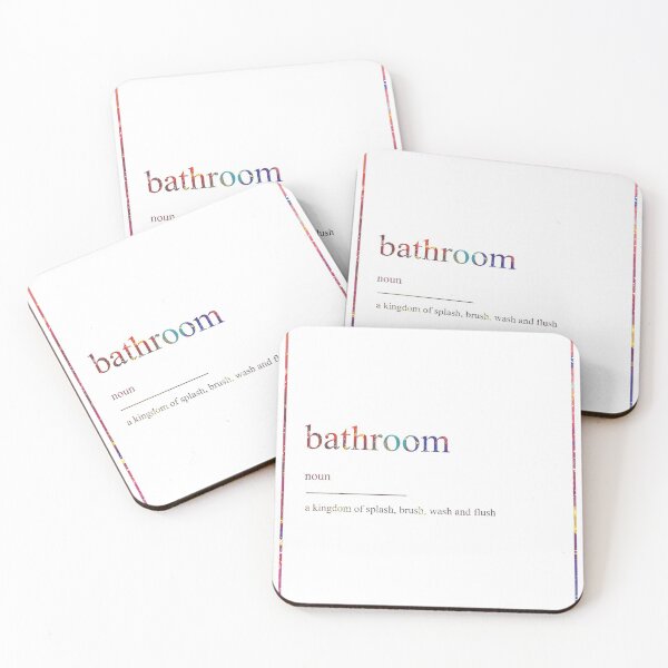 Item preview, BATHROOM 531 Watercolor Map Yoga Quote Definition designed and sold by vividpixelusa.