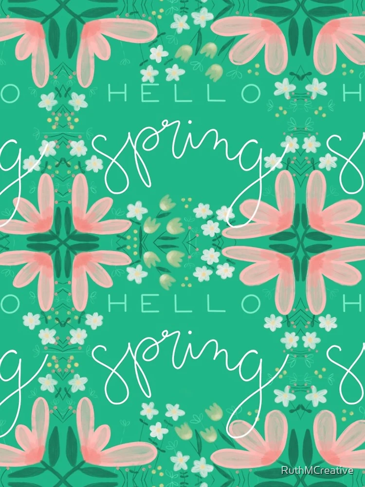 Thumbnail 4 of 4, iPhone Case, Green Hello Spring designed and sold by RuthMCreative.