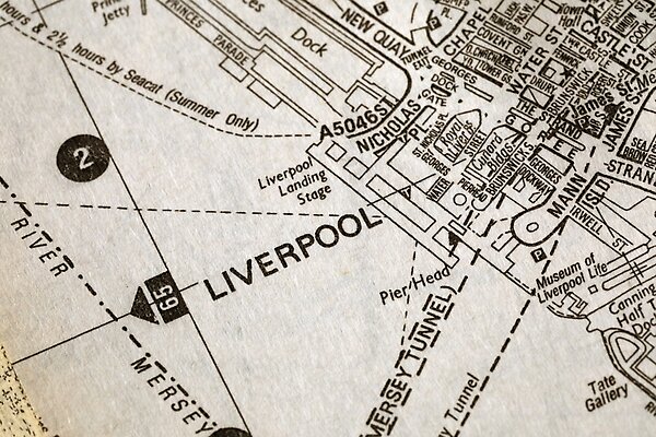 Liverpool, Pier Head, Ferry map