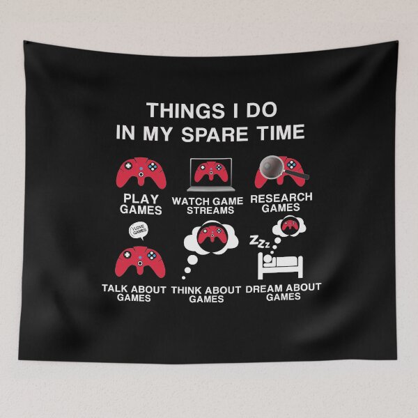 Item preview, THINGS I DO IN MY SPARE TIME FUNNY VIDEO GAMES GIFT FOR GAMERS BOYS AND GIRLS designed and sold by pedrored369.