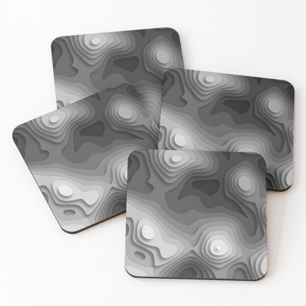 Item preview, Abstract Black and White counter line 3d paper pattern designed and sold by Daniel Lomelí.