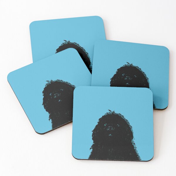 Item preview, Newfoundland Dog Head Blue designed and sold by Moonyflower.