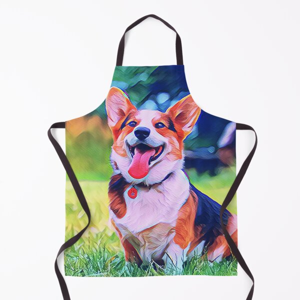 Item preview, Happy Corgi Abstract Painting Design designed and sold by WildMuse44.