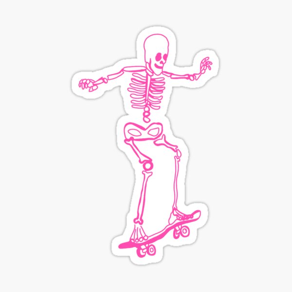 Pink skull Sticker