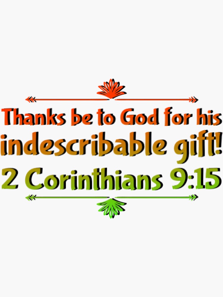 2 Corinthians 9:15 NIV - Bible Scripture Image - Bible Portal