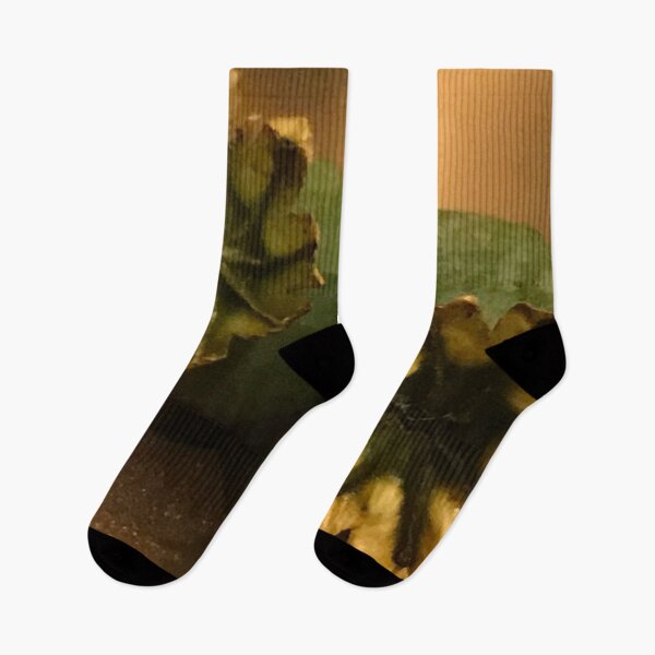 Item preview, Photo of two green poppy seed heads, tinged with yellow against a golden backdrop. designed and sold by Lorraine Lashley  - My Joy..
