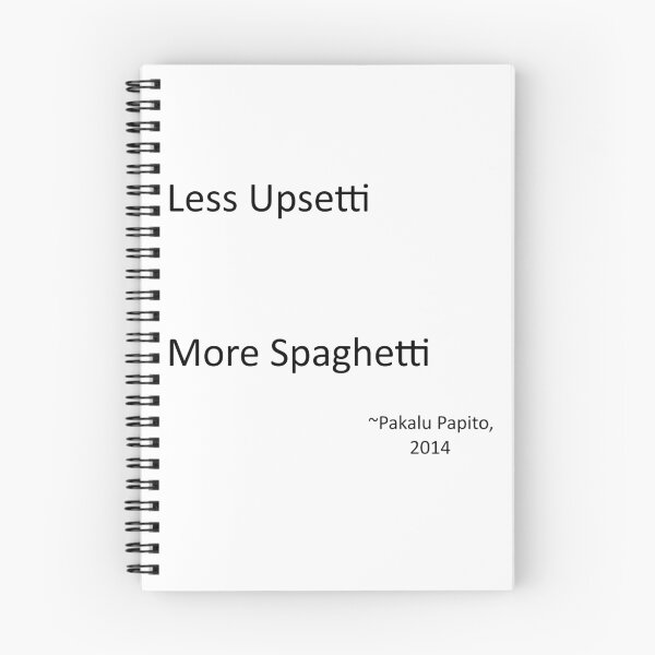 Aperçu de l'œuvre Moins upsetti, plus de spaghettis créée et vendue par Loopymoomoo.