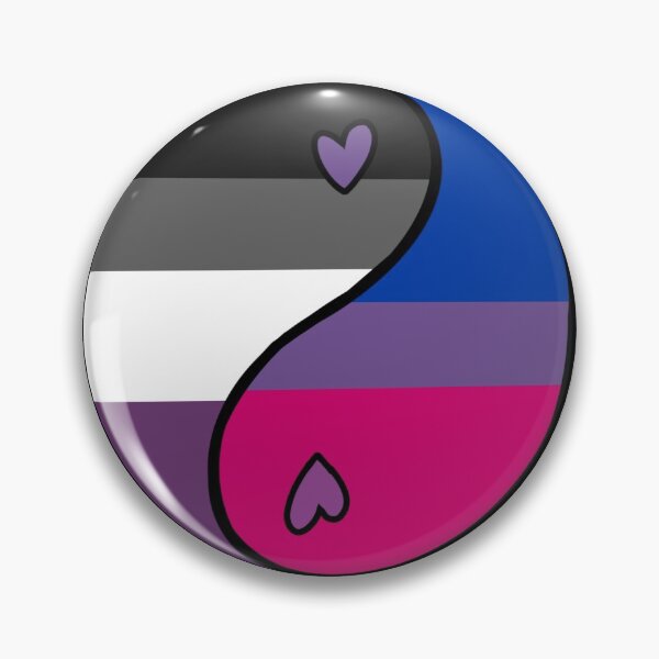 Item preview, Biromantic Asexual / Bi Ace Cute LGBTQ+ Pride Flag Yin Yang designed and sold by PepperThRealMVP.