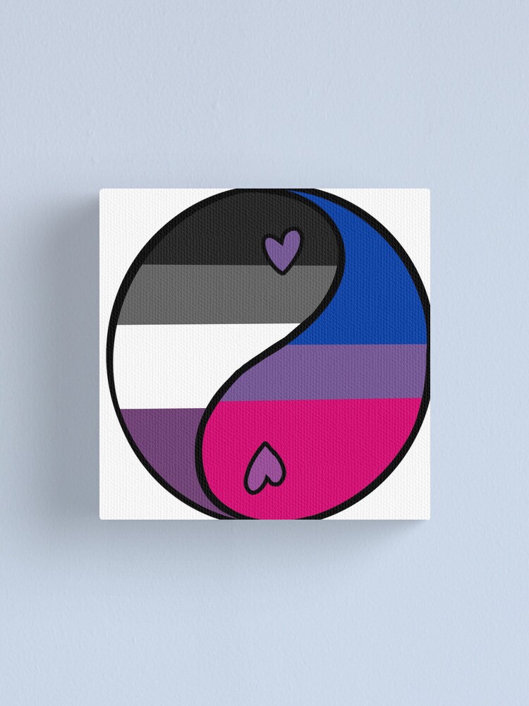 Biromantic Asexual Bi Ace Cute Lgbtq Pride Flag Yin Yang Canvas Print For Sale By 