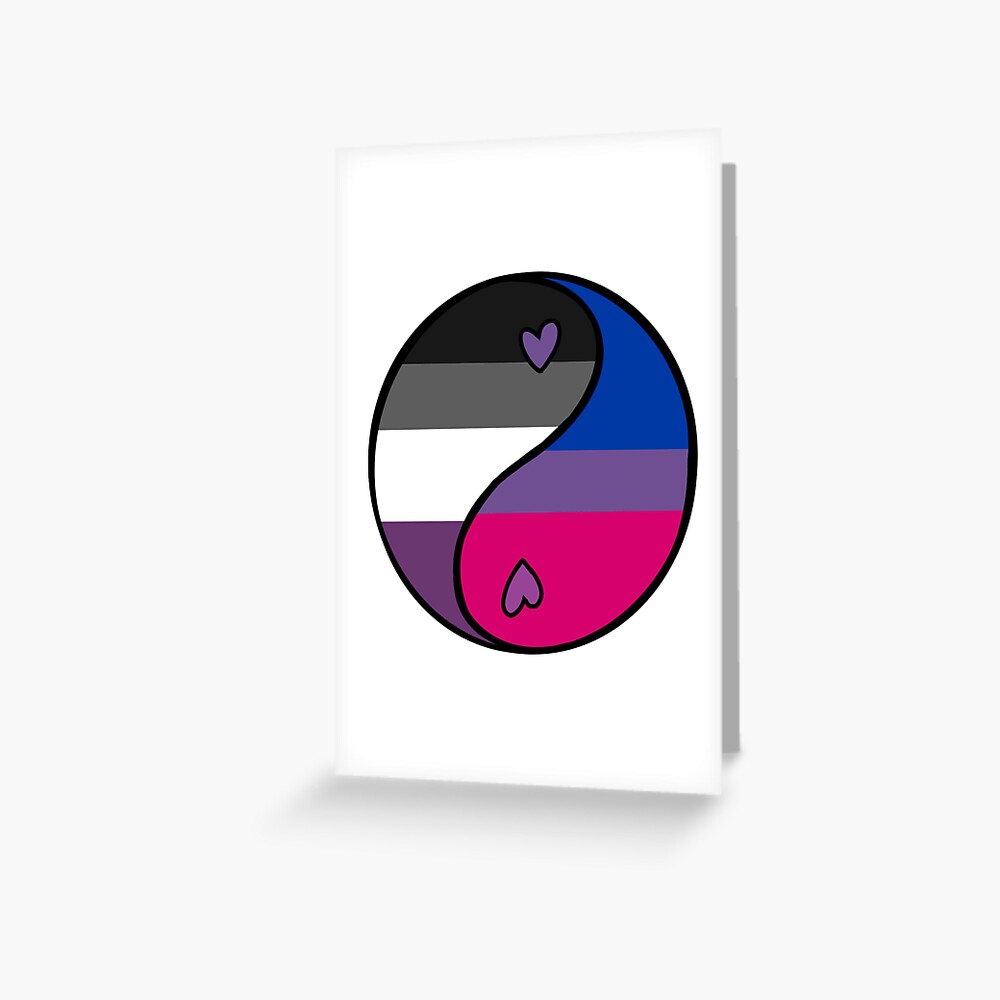Biromantic Asexual Bi Ace Cute Lgbtq Pride Flag Yin Yang Greeting Card For Sale By 