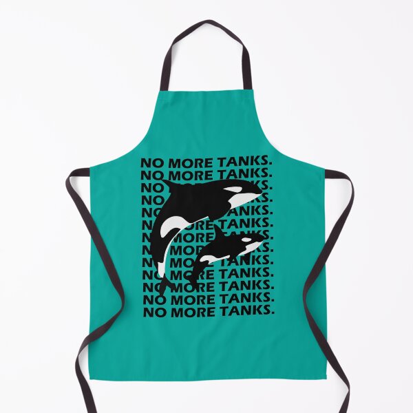 Item preview, No More Tanks, Leaping Black and White Orcas on Blue designed and sold by robalonso.