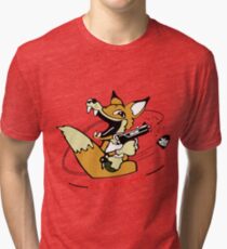 MGS - 90's Foxhound insignia Tri-blend T-Shirt