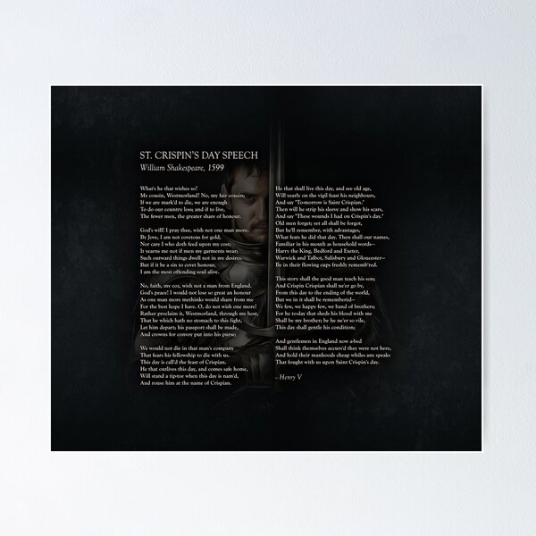 Item preview, St. Crispin's Day Speech by Shakespeare designed and sold by BrianSmith84.