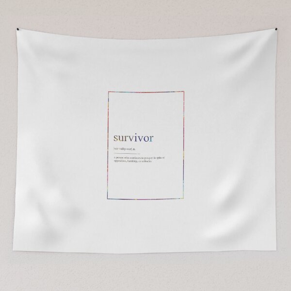 Item preview, SURVIVOR 523 Watercolor Map Yoga Quote Definition designed and sold by vividpixelusa.