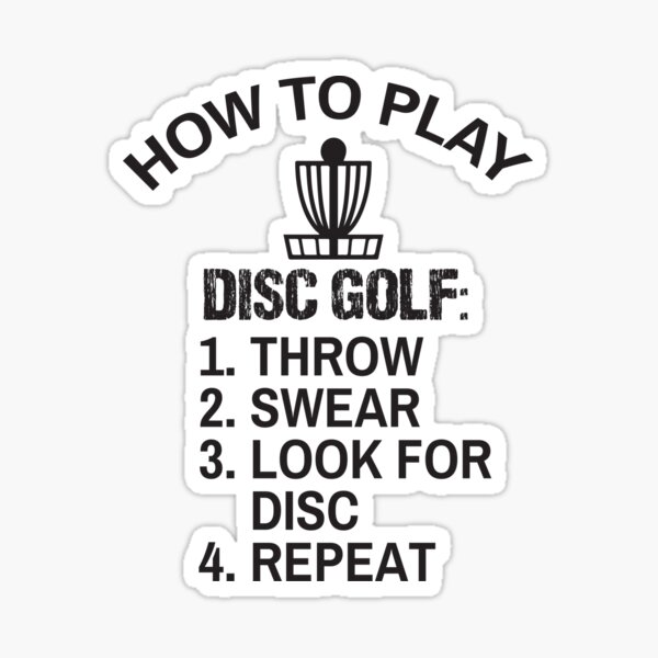 How To Play Disc Golf Sticker