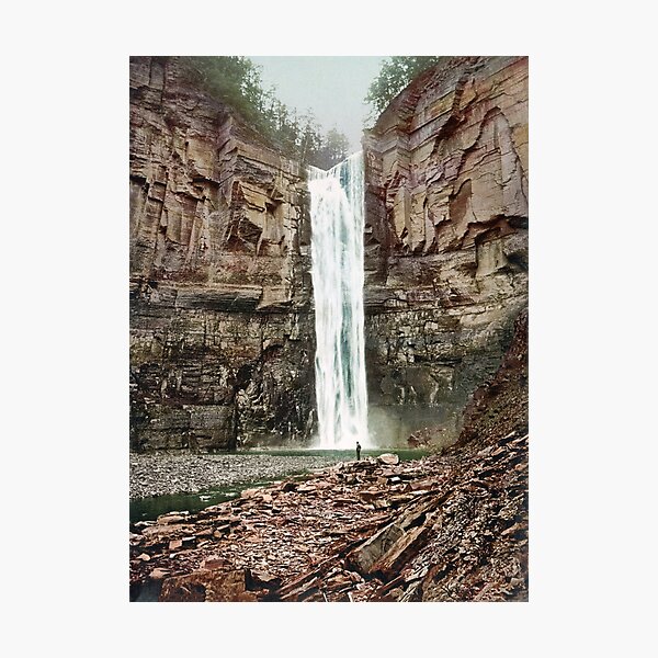 Taughannock Falls Near Ithaca New York - Circa 1901 Photochrom Photographic Print